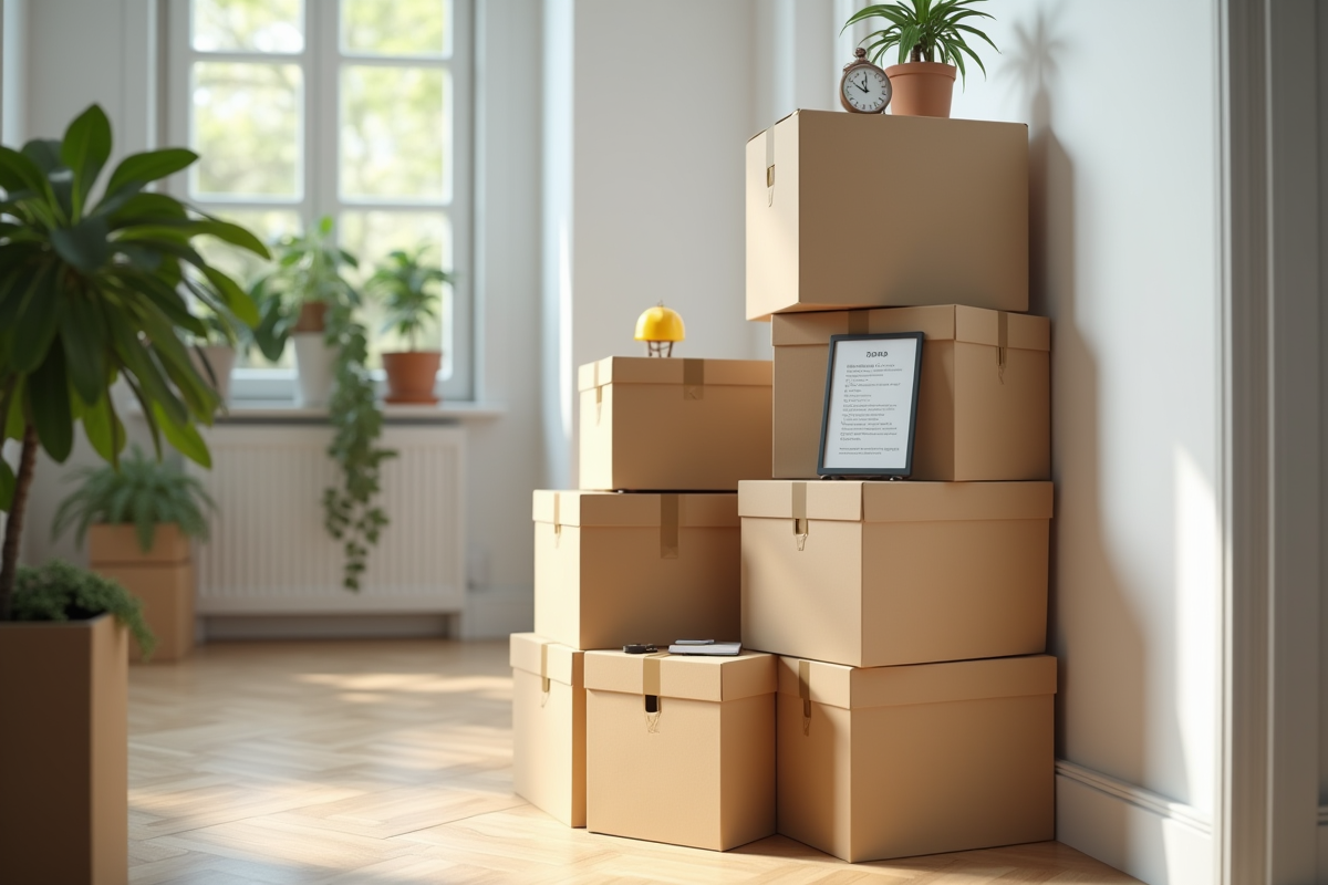 déménagement cartons