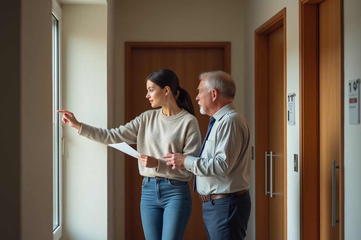 Jeune femme vérifie une checklist dans un couloir lumineux
